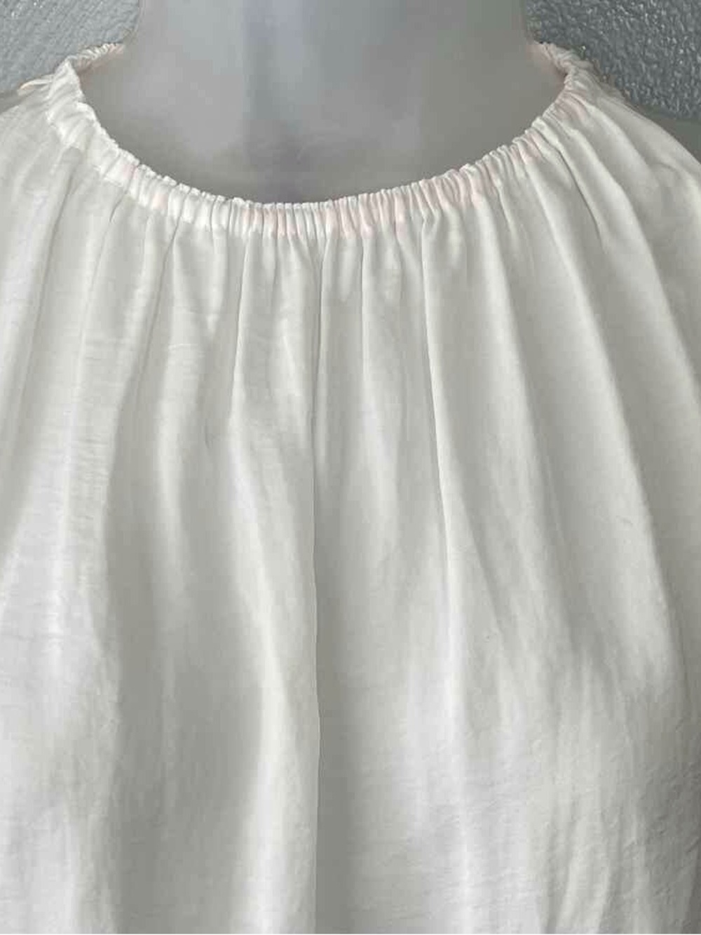 Off-Shoulder Long Sleeve White Women's Blouse - Picture 3 of 5